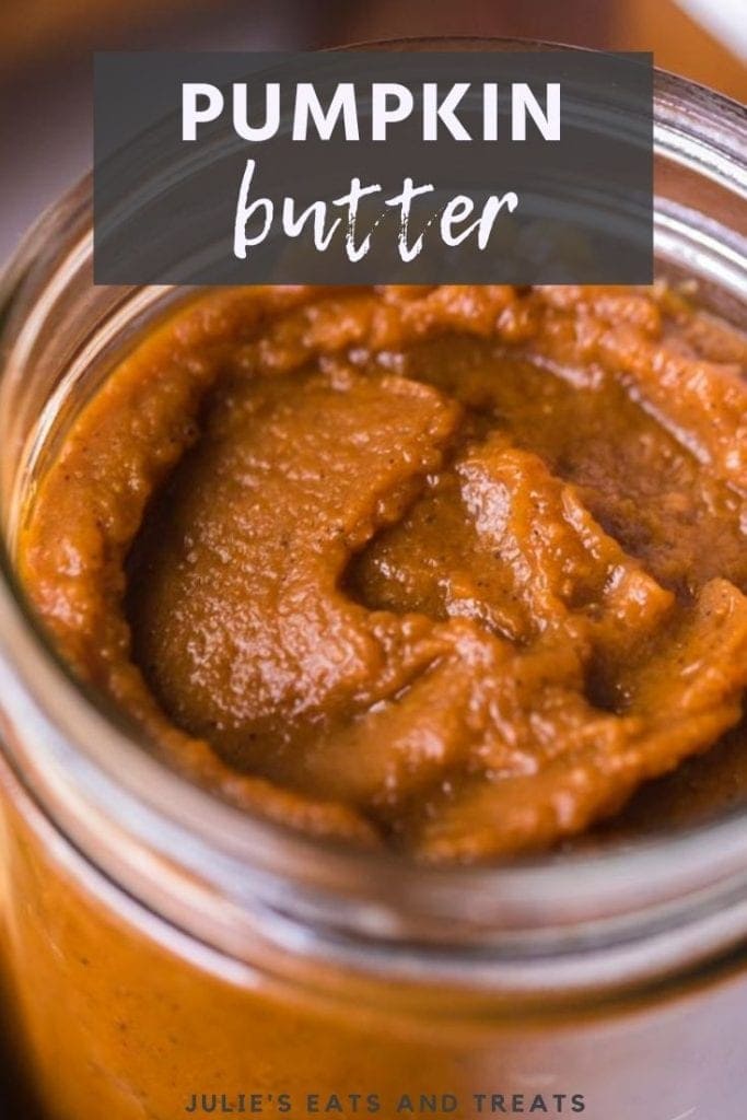 Pumpkin butter in a glass jar