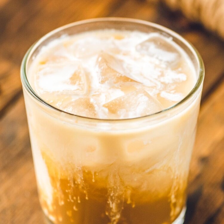 Unmixed White Russian in glass