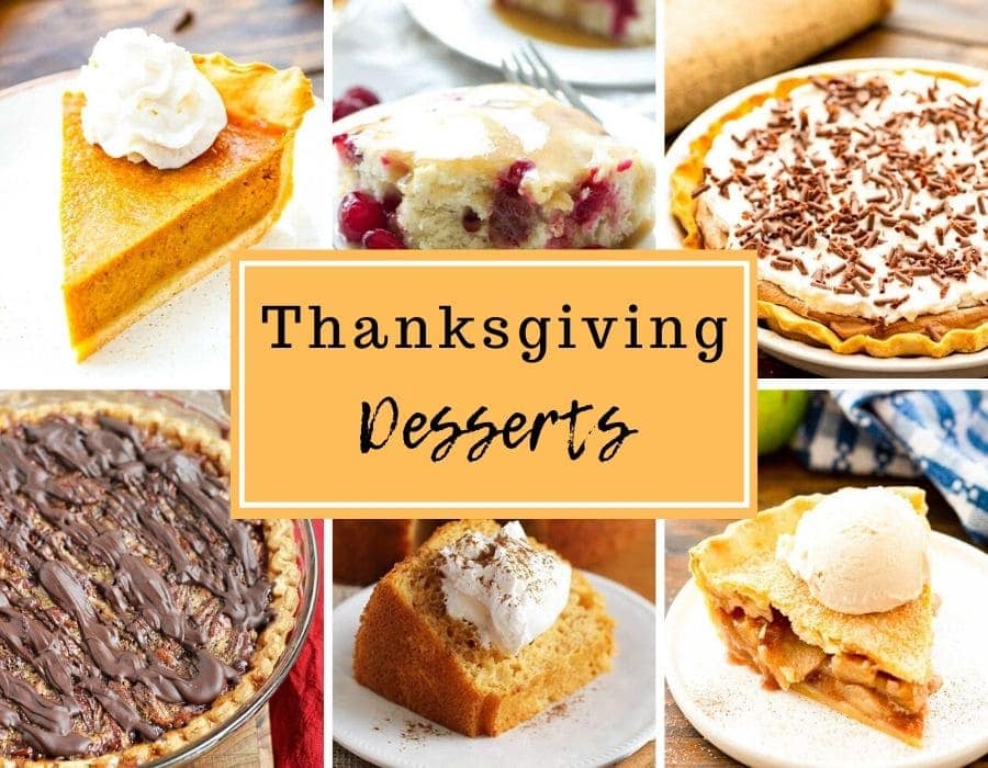 Thanksgiving dessert photos collage