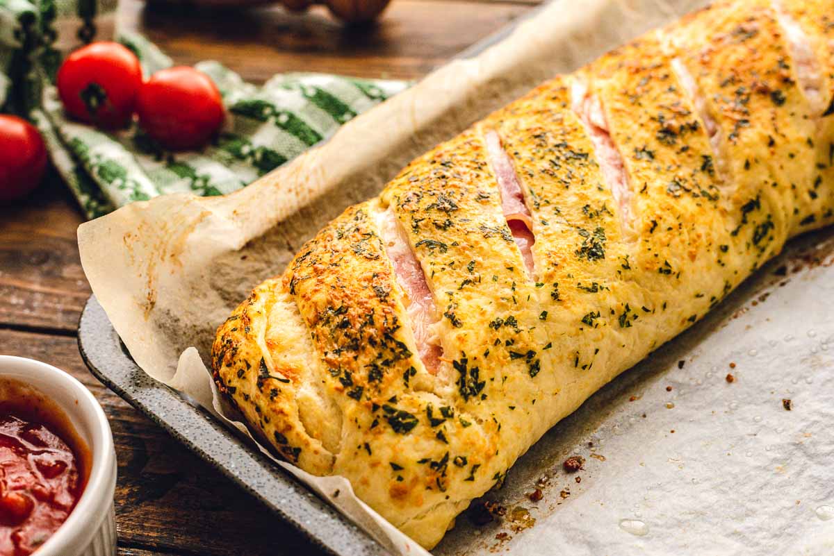 Baked Stromboli ona sheet pan