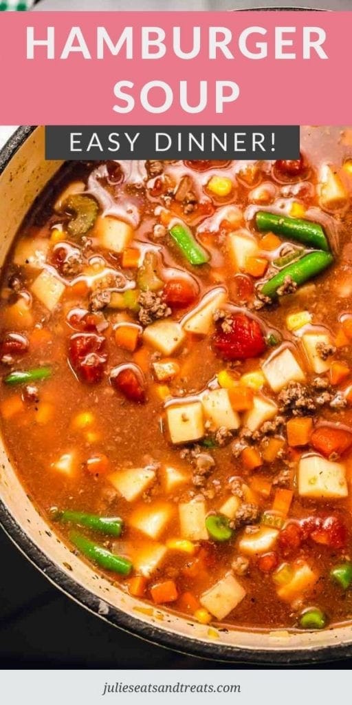 hamburger soup in a pot