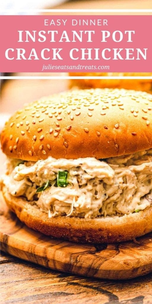 instant pot crack chicken on a bun