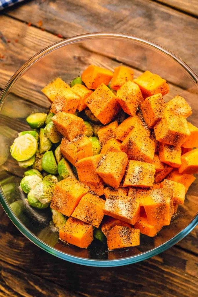 Brussel Sprouts and sweet potatoes