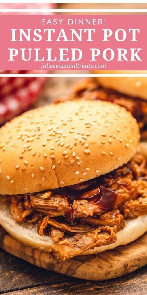 Pulled Pork with barbecue sauce on a bun