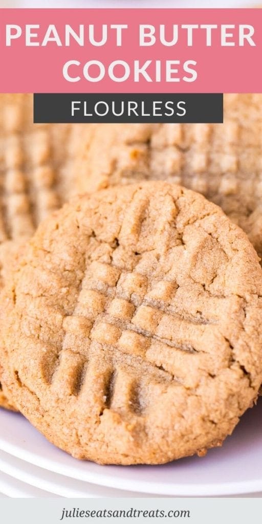 Flourless Peanut Butter Cookies on a white plate