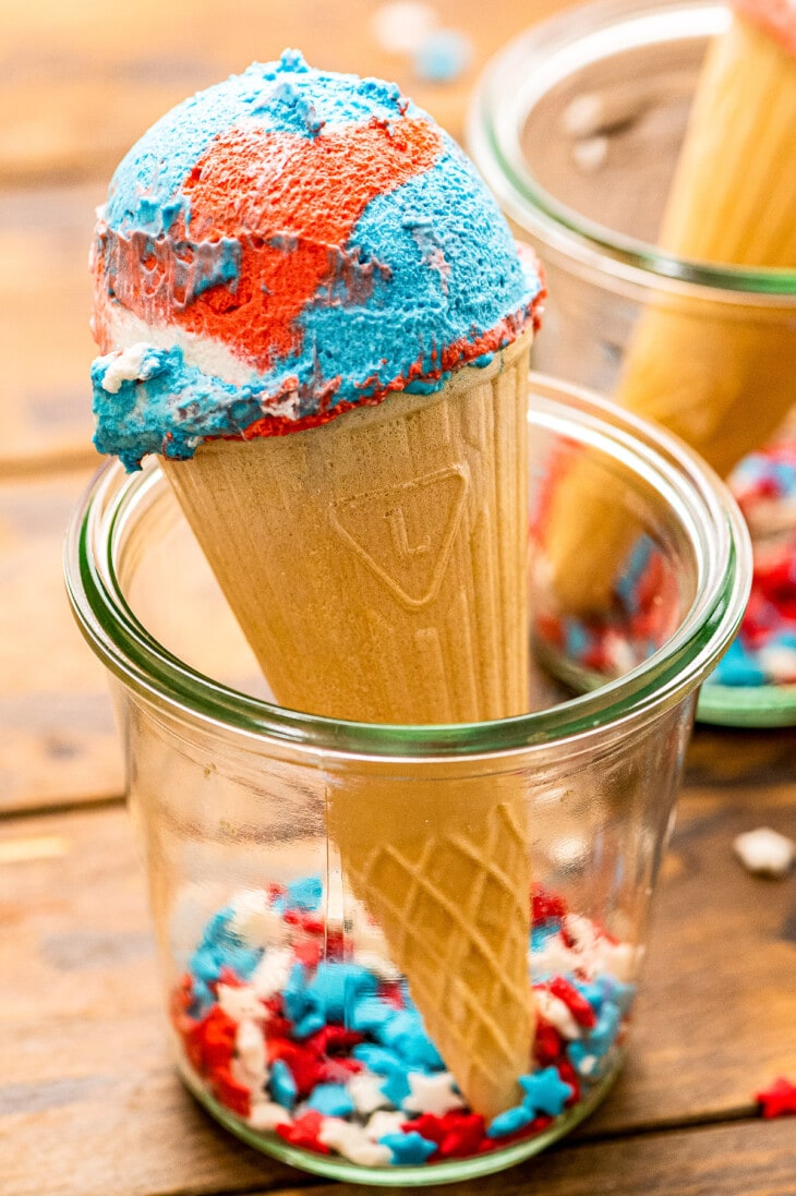 Red White and Blue Ice Cream