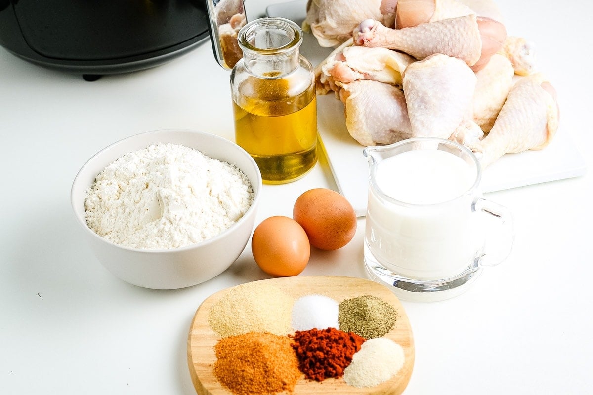 Ingredients for Air Fryer Fried Chicken