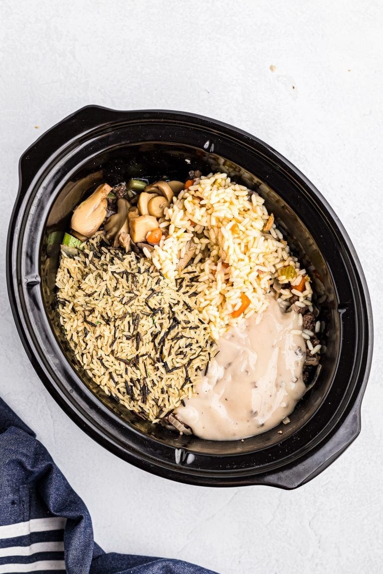 Crock Pot Hamburger Wild Rice Casserole - Julie's Eats & Treats