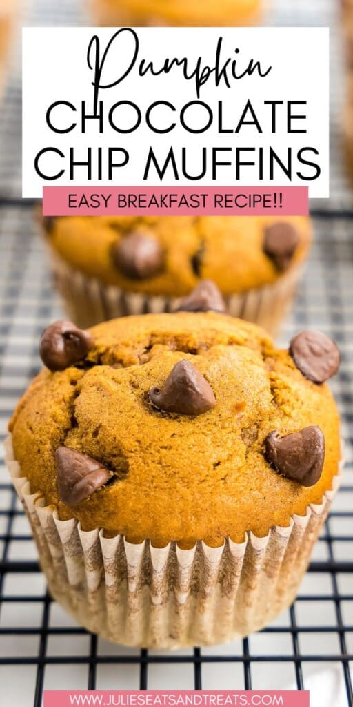 Pumpkin Chocolate Chip Muffins JET Pin Image