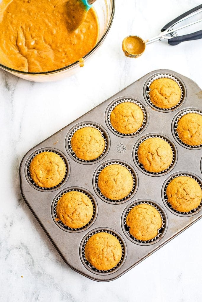 Pumpkin Cupcakes Baked in Muffin Tin