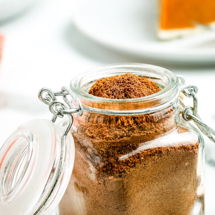 Pumpkin Spice in small glass jar with lid