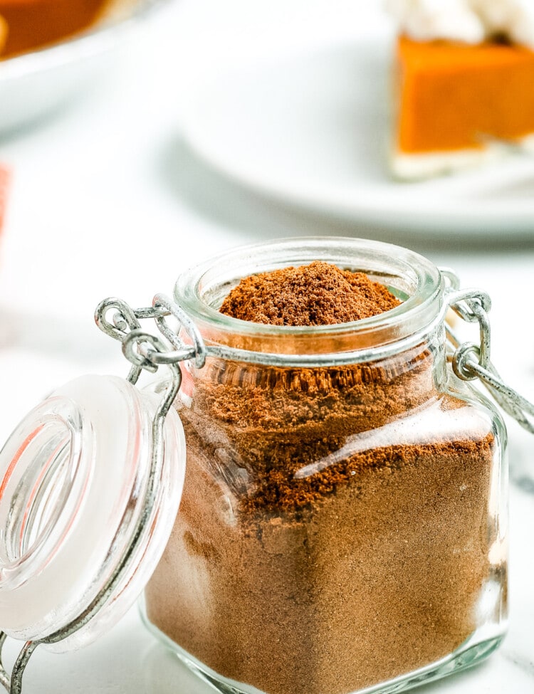 Pumpkin Spice in small glass jar with lid