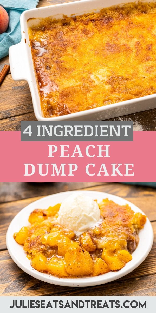 Peach Dump Cake 4 Ingredients! Julie's Eats & Treats
