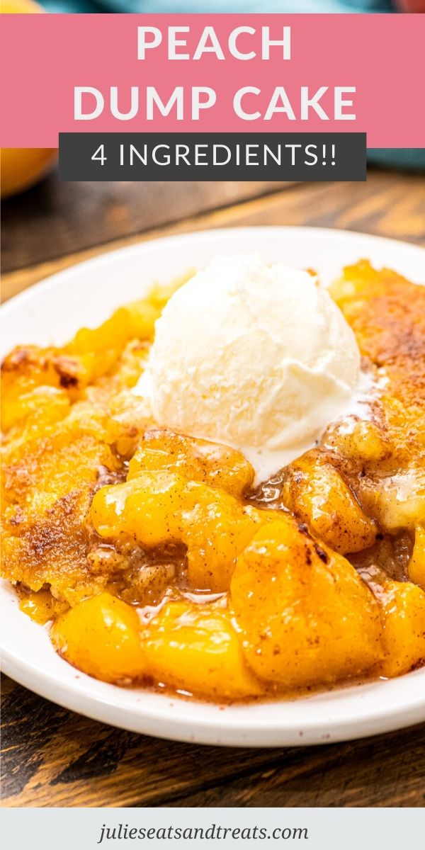 Peach Dump Cake 4 Ingredients! Julie's Eats & Treats