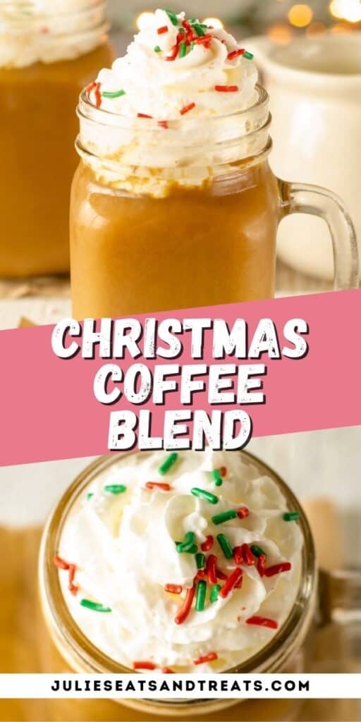 Christmas Blend Coffee Pinterest Collage Image