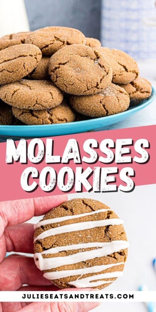 Molasses Cookies Pinterest Collage Image