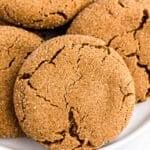 Molasses Cookies on a white plate