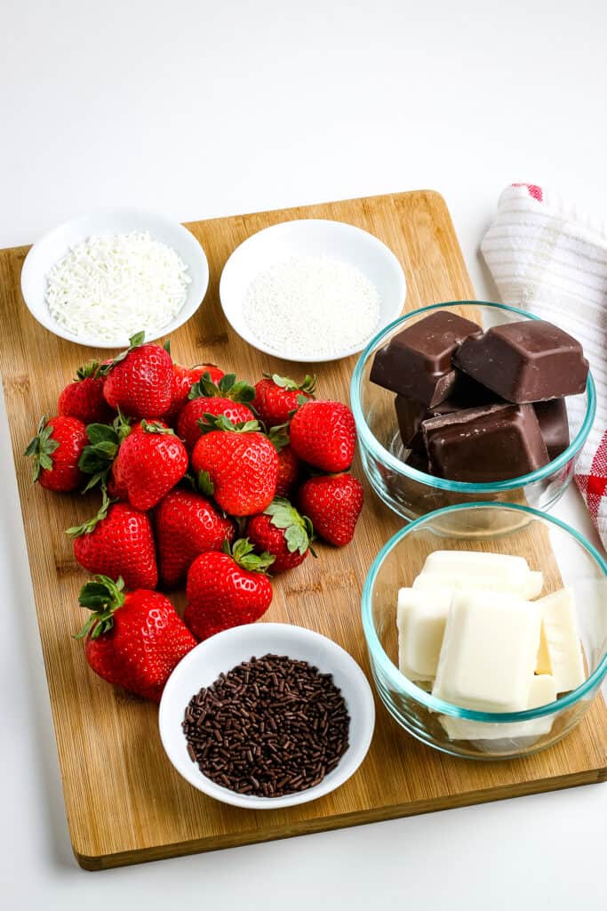Ingredients for Chocolate Covered Strawberries