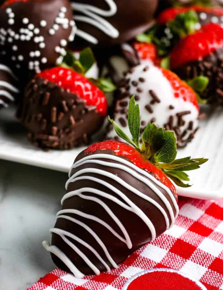 Close up of Chocolate Covered Strawberry