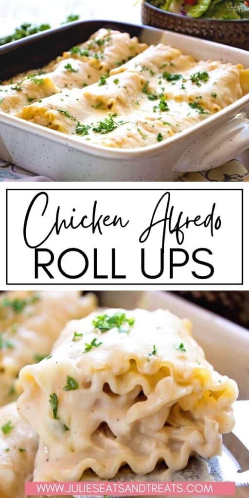 Chicken Alfredo Roll Ups JET Pinterest Image