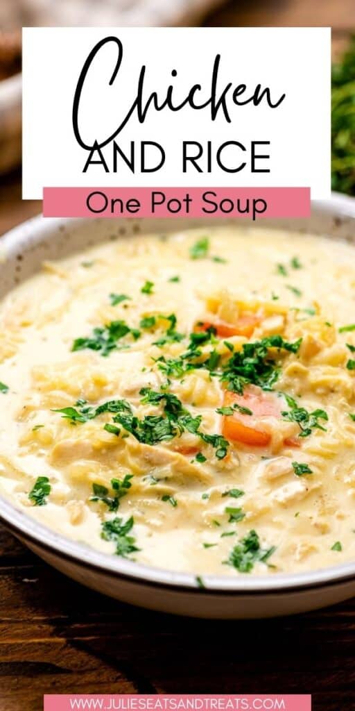 Chicken and Rice Soup JET Pinterest Image