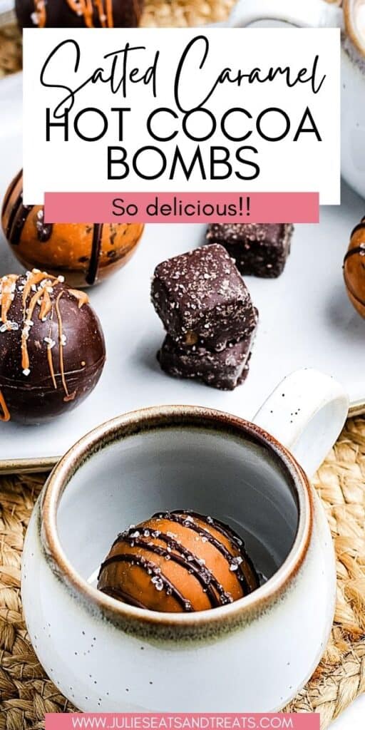 Salted Caramel Hot Cocoa Bombs JET Pin Image