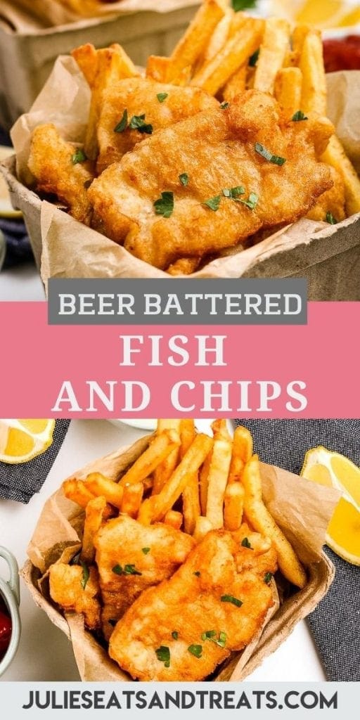 fish and chips pin collage