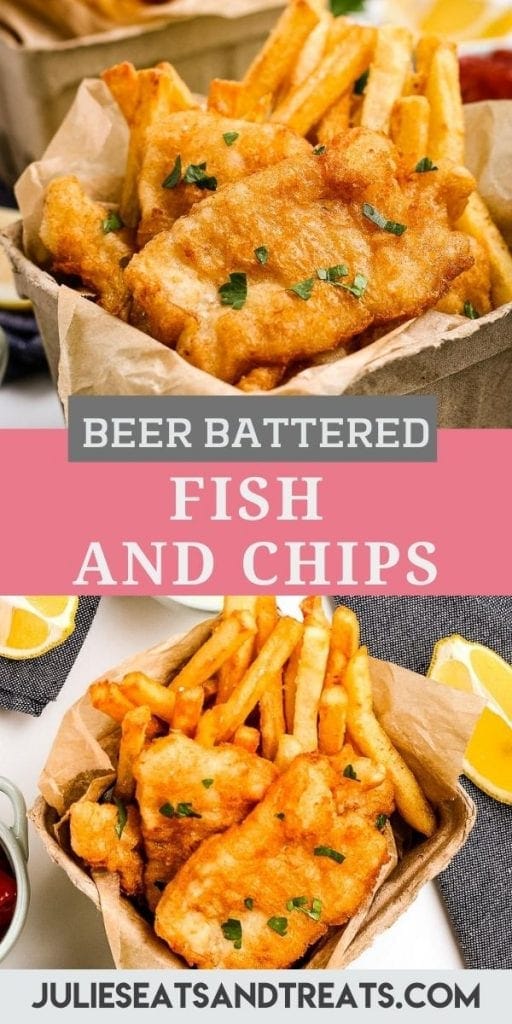 fish and chips pin collage