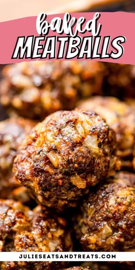 Baked Meatballs Recipe Pinterest Image
