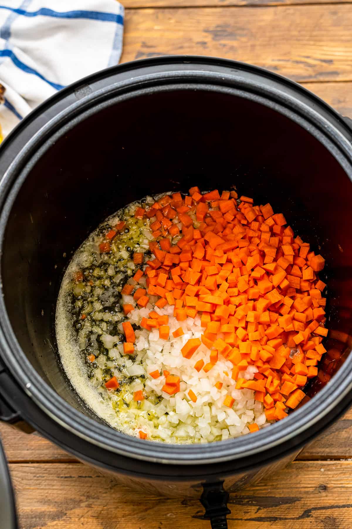 Ingredients for chicken and rice in Instant Pot
