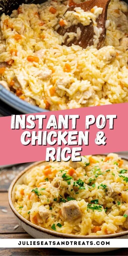 Instant Pot Chicken and Rice Recipe Pinterest Image