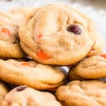 Close up image of Reese's Pieces Peanut Butter Cookies