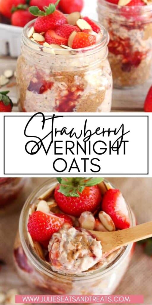 Strawberry Overnight Oats JET Pinterest Image