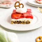 Strawberry Pretzel Jello Salad Square cropped image