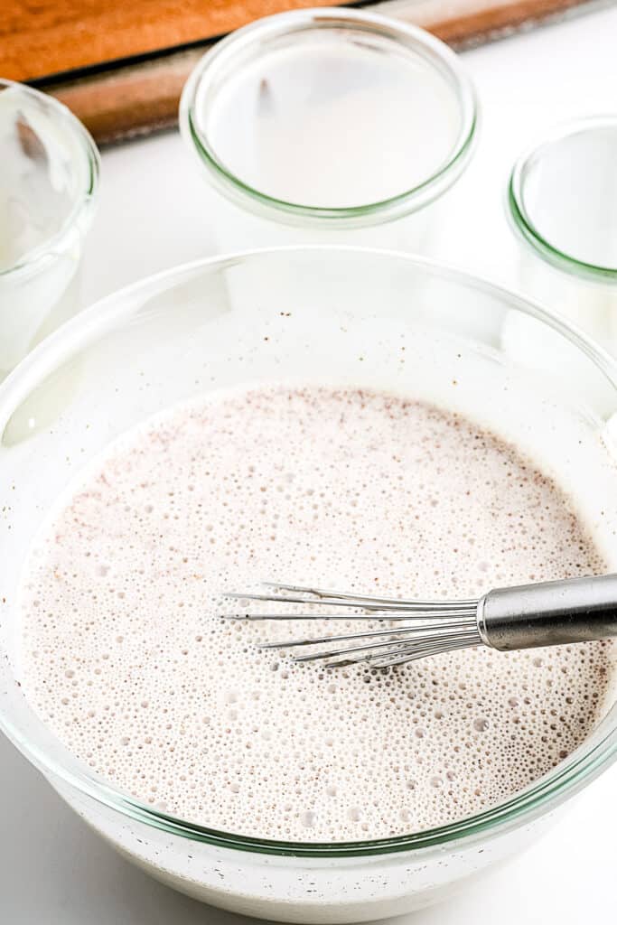 Mixed Milk Syrup ingredients in bowl