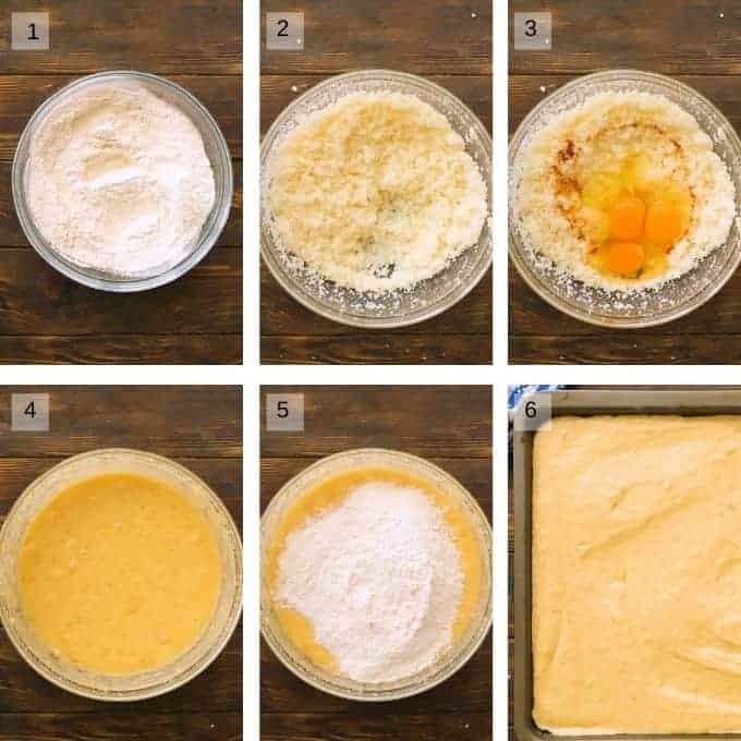 banana bars recipe steps to prepare collage