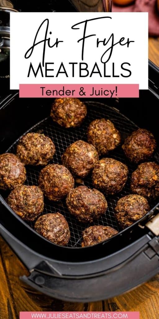 Air Fryer Meatballs JET Pinterest Image