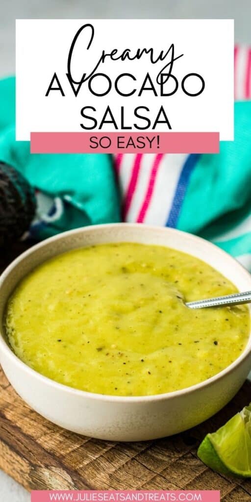 Creamy Avocado Salsa JET Pin Image