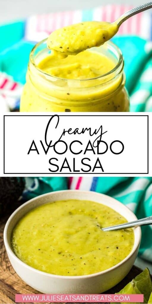 Creamy Avocado Salsa JET Pinterest Image