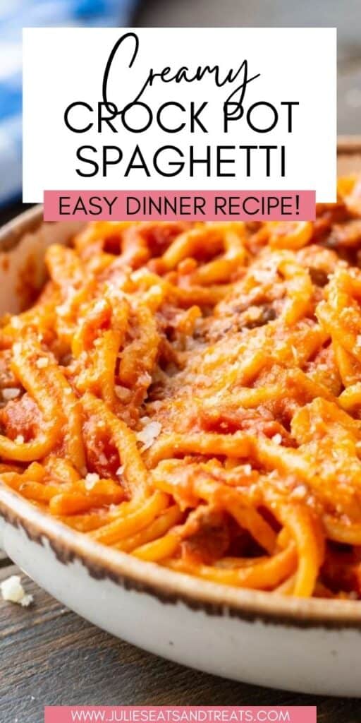 Crock Pot Spaghetti - Easy Dinner Recipe! - Julie's Eats & Treats