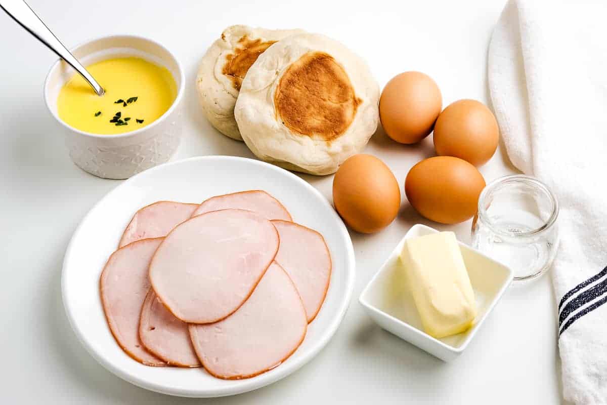 Ingredients for Eggs Benedict