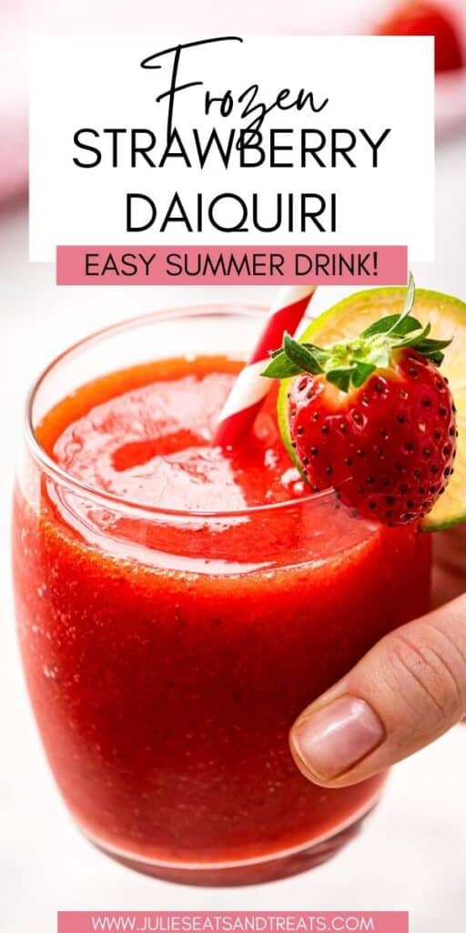 Frozen Strawberry Daiquiri JET Pinterest Image