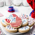 4th of July Sugar Cookies Square