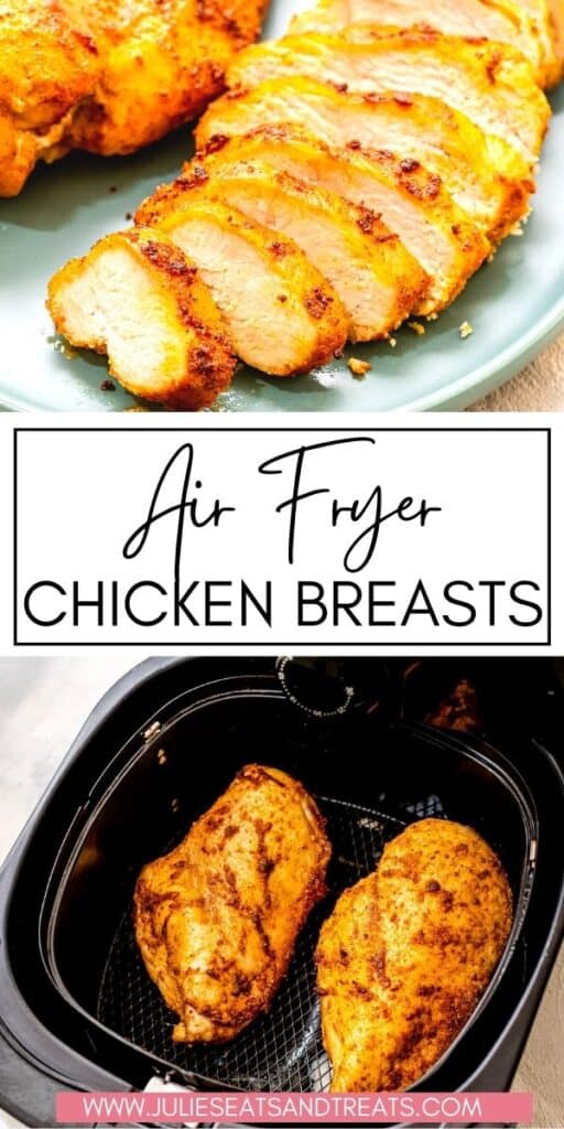 Air Fryer Chicken Breasts JET Pinterest Image