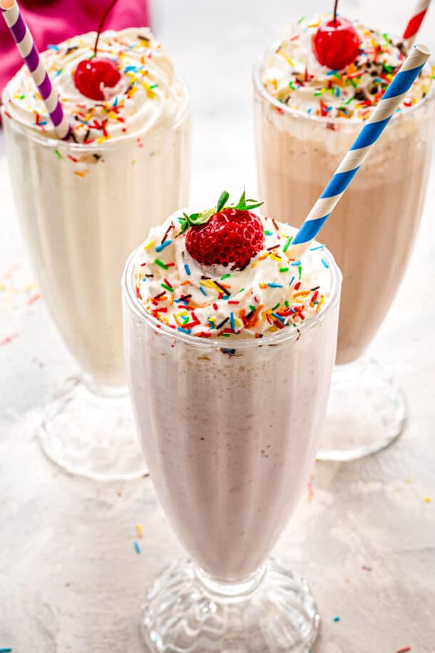 How to Make a Milkshake 3 Flavors! Julie's Eats & Treats