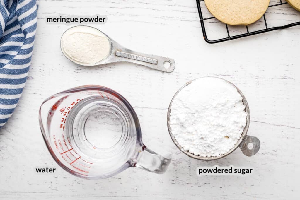 Overhead image of Royal Icing Ingredients