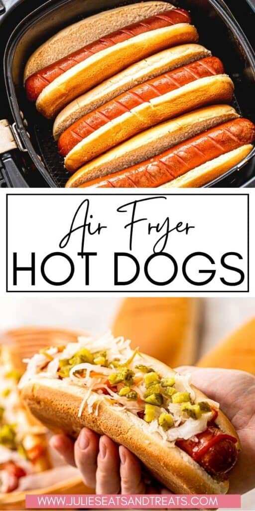 Air Fryer Hot Dogs JET Pin Image