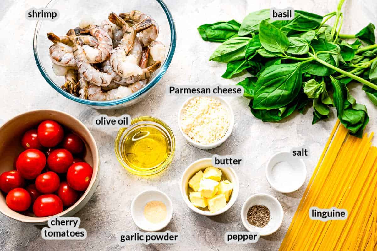 Shrimp pasta Ingredients