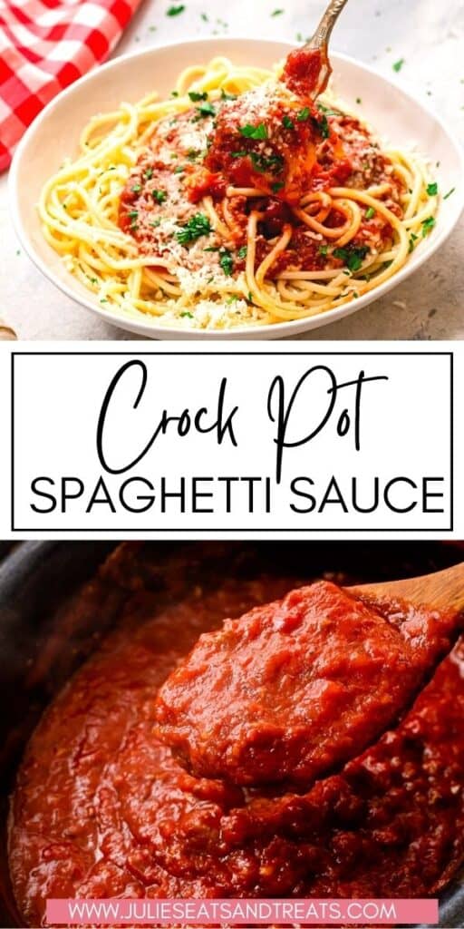 Crock Pot Spaghetti Sauce JET Pin Image