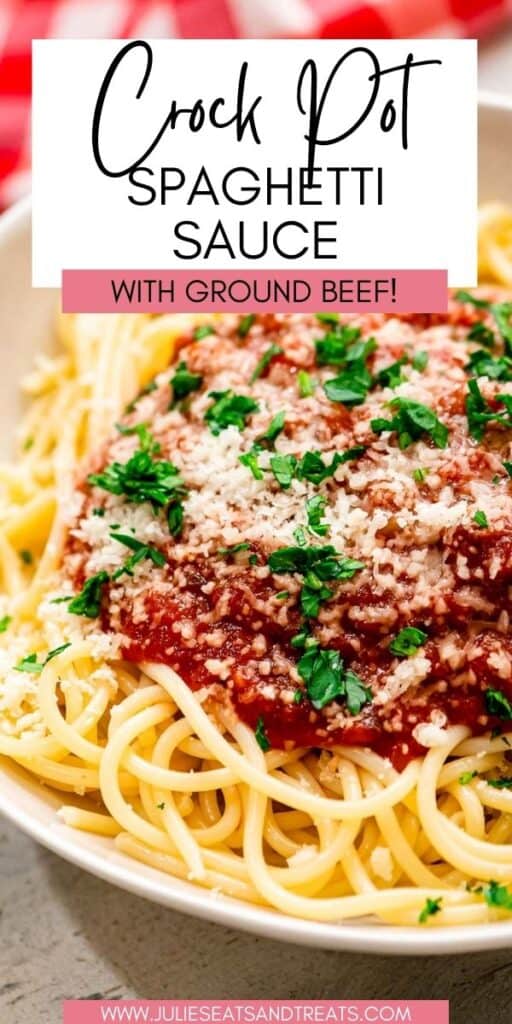Crock Pot Spaghetti Sauce JET Pinterest Image